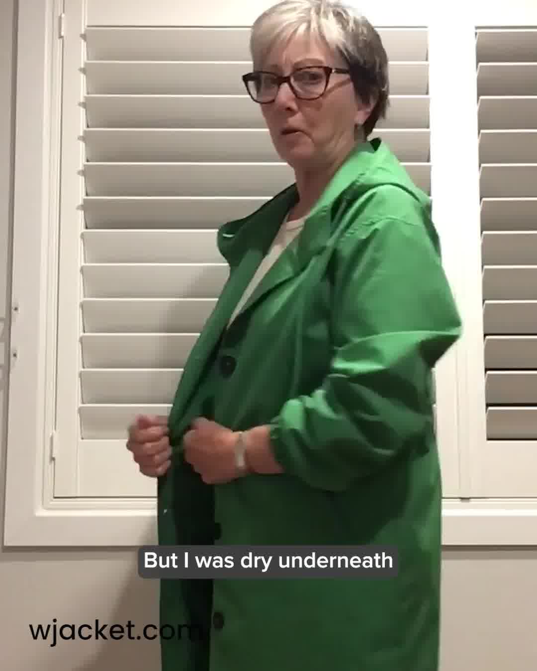 Water-Resistant Oversized Windbreaker