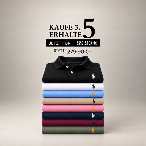 5 Premium Polo – nur 89,90€