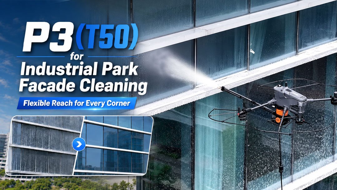 DJI M400 Compatible AeroClean P3 (T50) Tethered Drone Cleaning System