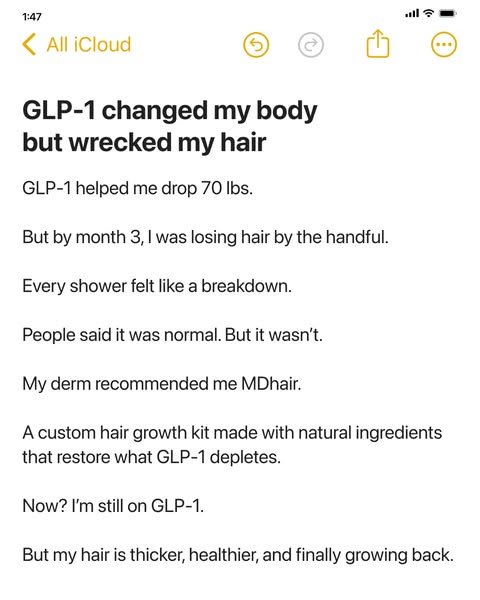 Losing weight shouldn’t mean losing your hair.