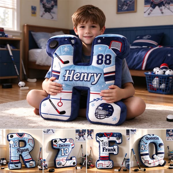 Personalized Hockey Pillow for Kids!