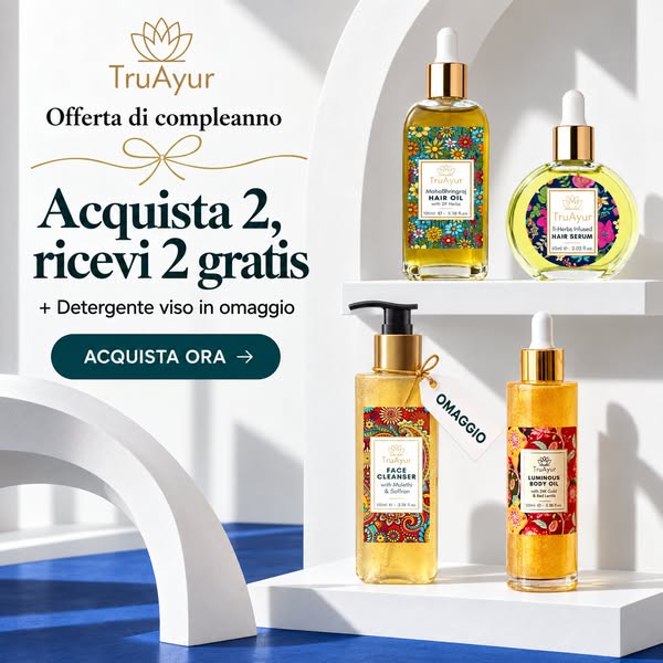 Acquista 2 prodotti, ne ricevi 2 in omaggio + un detergente viso gratuito