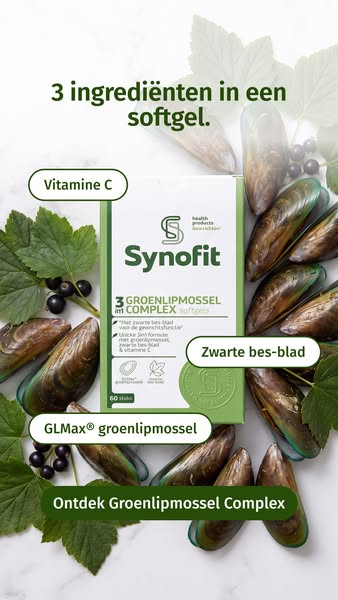 Groenlipmossel, zwarte bes, vitamine C
