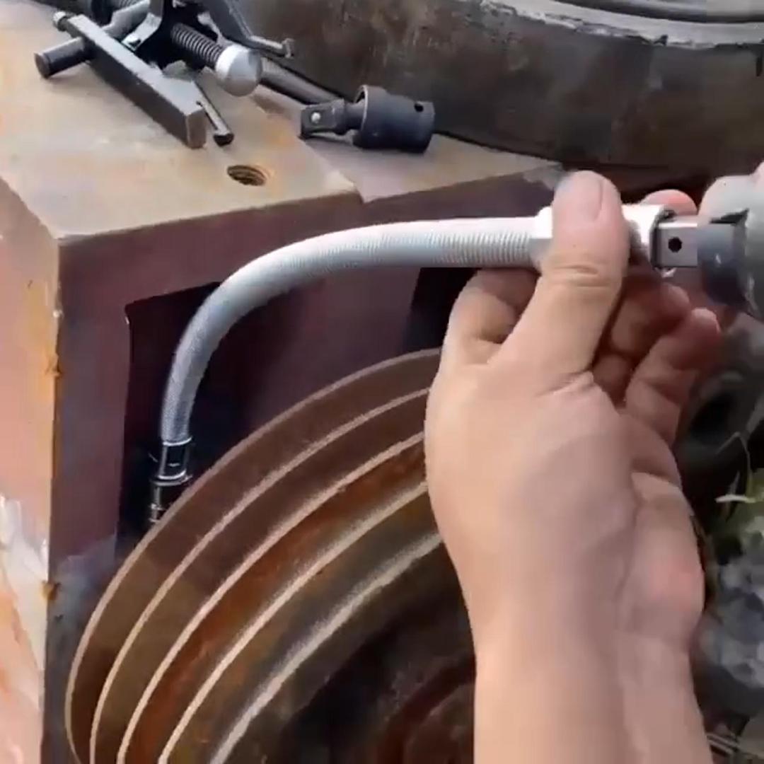 Universal Joint Extension Bar, Flexible Shaft, and Spring Extension Bar Set