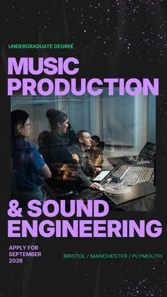 Degree in Music Production & Engineering.