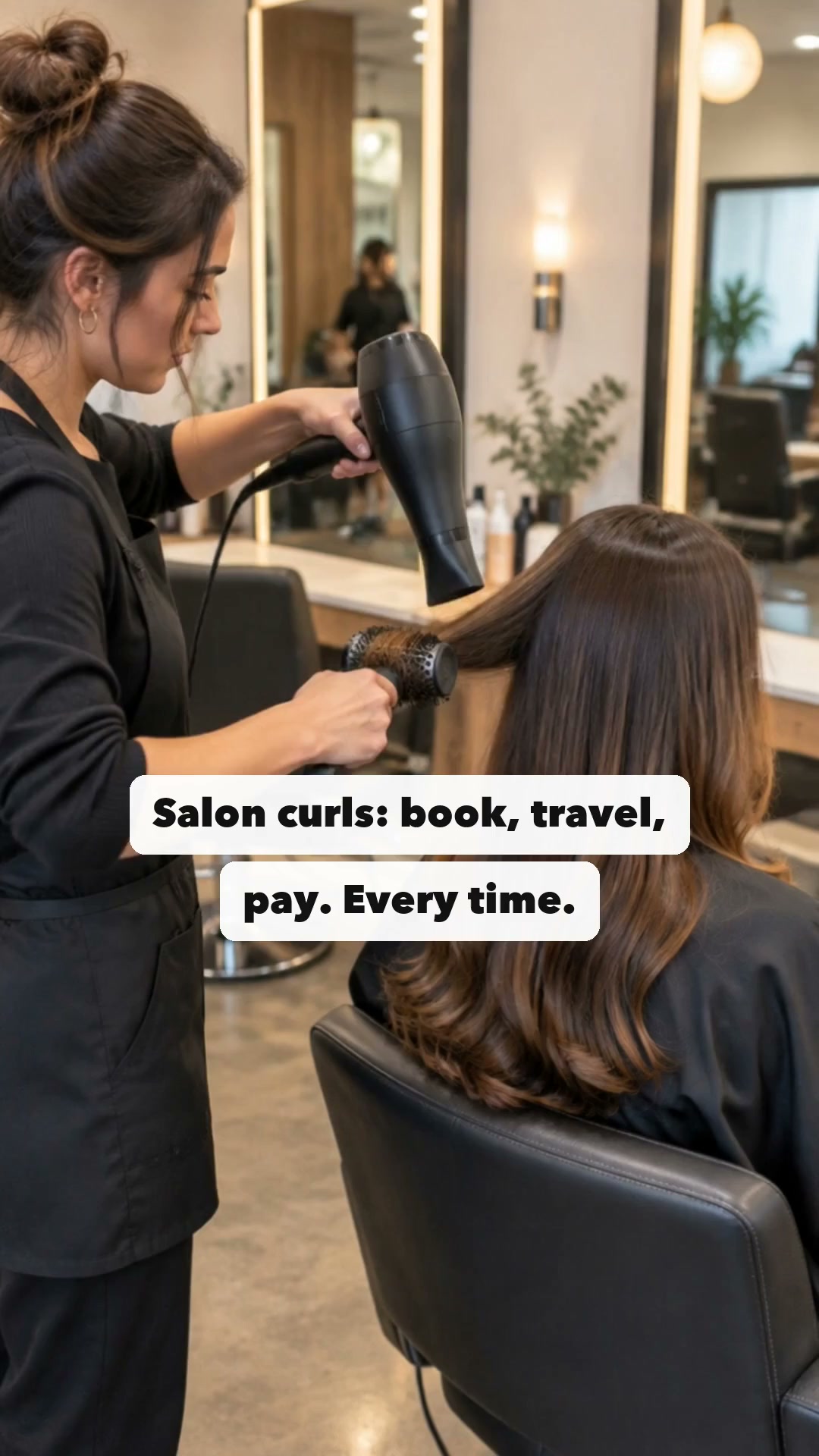 Curls at the press of a button