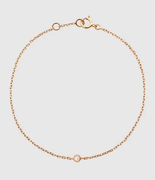 GIGI CLOZEAU - Bracelet 1 Diamant Chaîne Or - Or rose