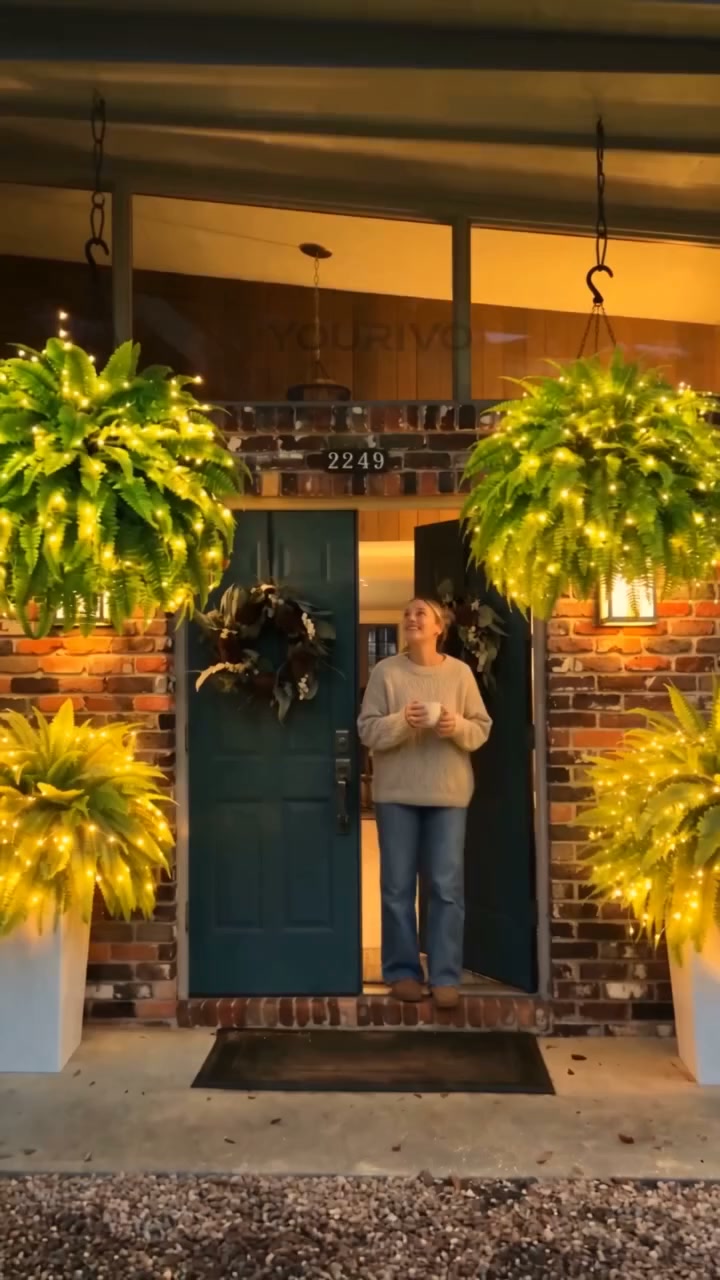 No Watering. No Wilting. Just a Lush Porch That Glows at Night