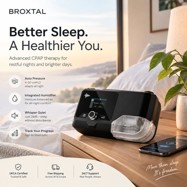 Auto CPAP Machine + Free Mask | UKCA & MHRA Certified