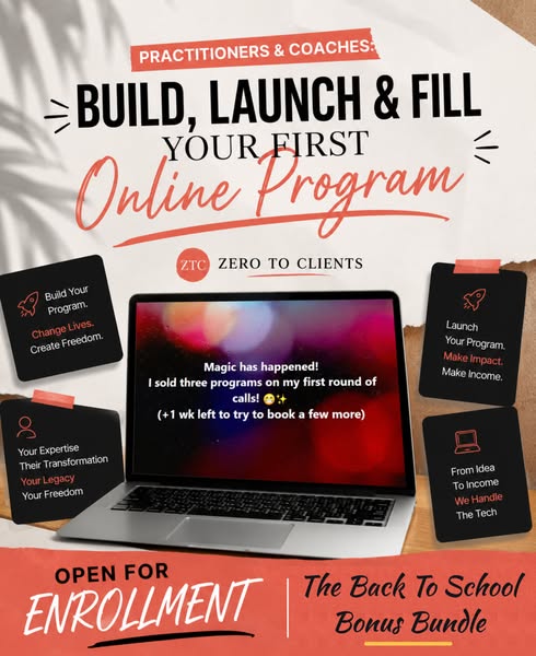 Zero To Clients Fall Enrollment Is Open