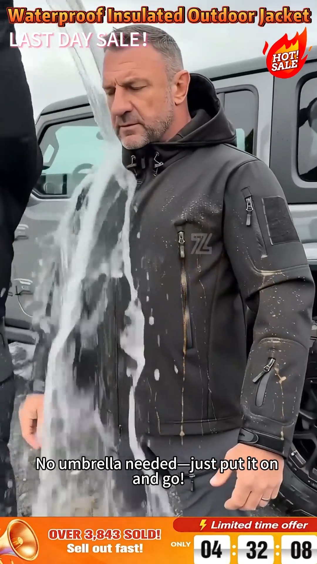 LAST DAY SALE!! Built for Wind & RainMen's Waterproof Insulated Outdoor Jacket