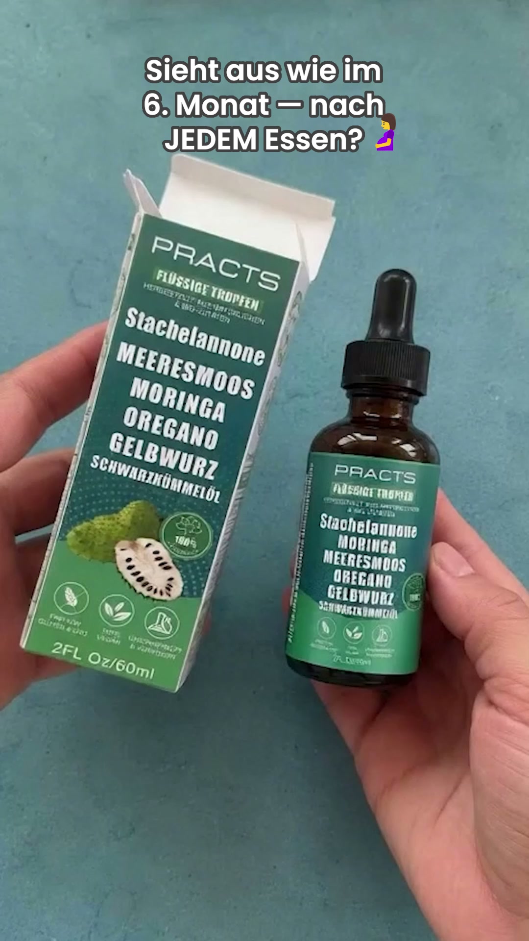 Fühl dich nach dem Essen wieder leichter – mit der natürlichen Pflanzenkraft von PRACTS.