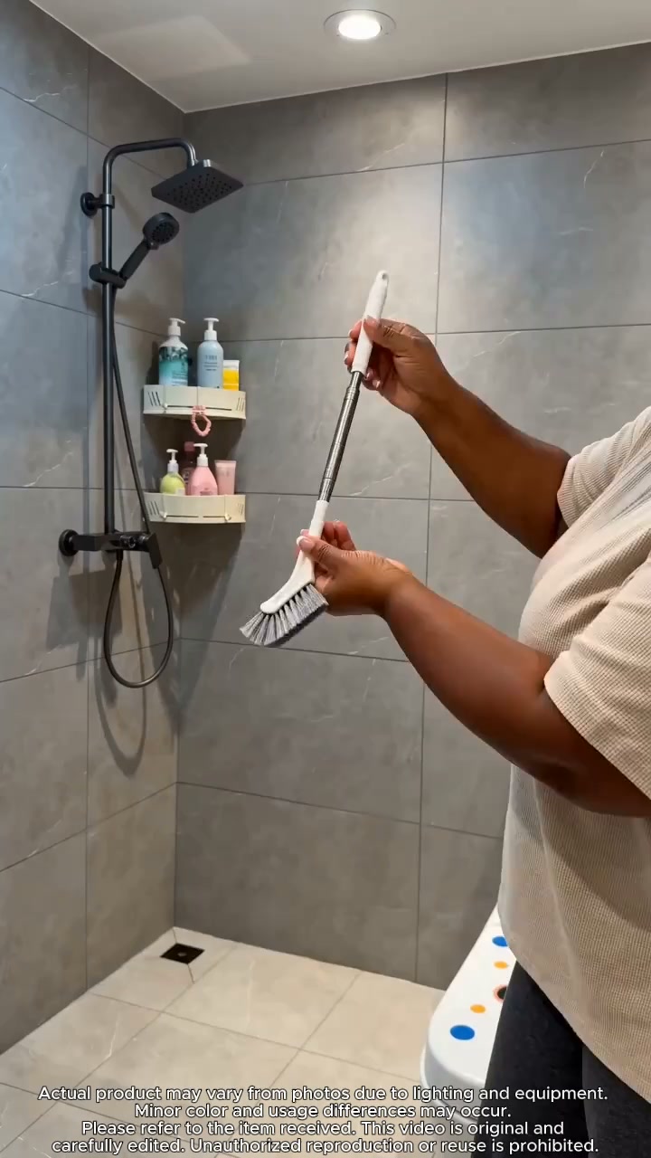 This long handle brush saves your back.