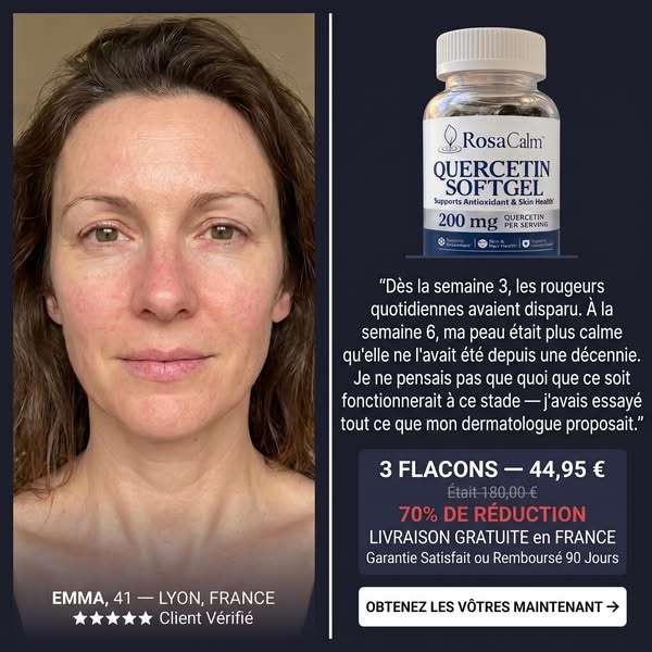La formule à base de quercétine conçue pour aider à retrouver une peau plus calme et moins réactive, de l’intérieur
