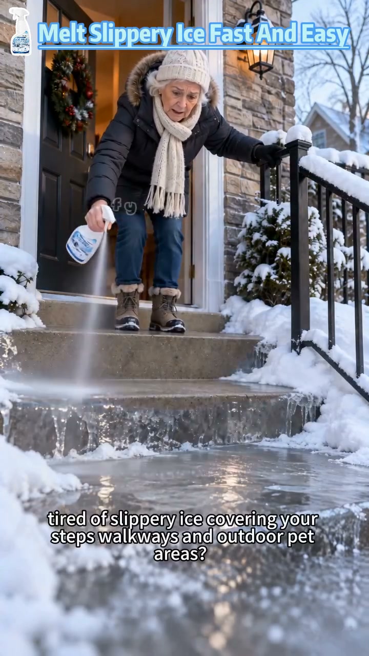 Ice Gone, Paws Happy! Pet-Safe De-Icing Spray for Clear, Safer Walkways