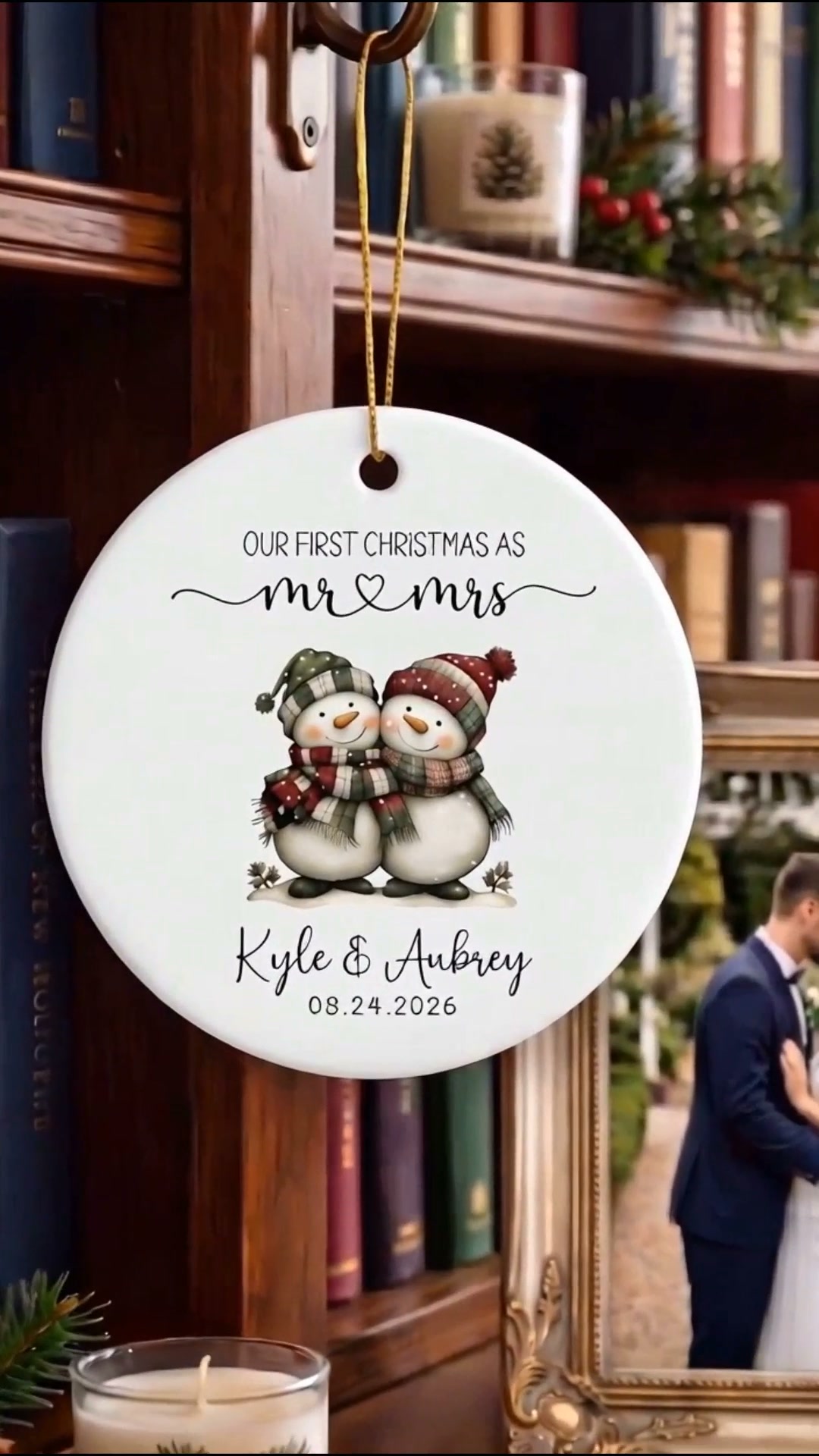 Custom Our First Christmas As Mr And Mrs Ornament
