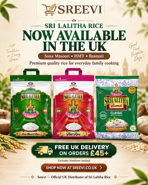 Sri Lalitha Rice Now Available in the UK