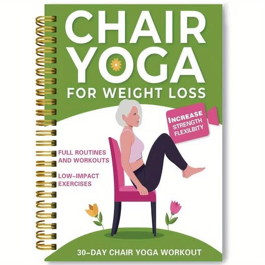 30-Day Chair Yoga Weight Loss Spiral Notebook & Exercise Guide