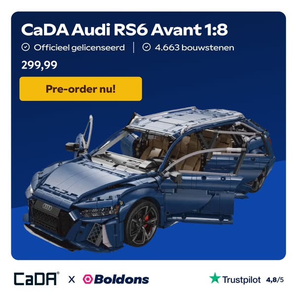 PRE-ORDER CaDA Audi RS6 Avant 1:8 bouwset