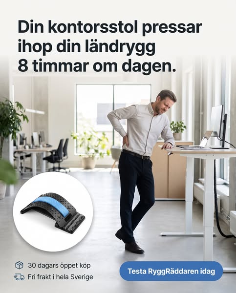 Sitter du 8 timmar/dag? Din rygg märker det