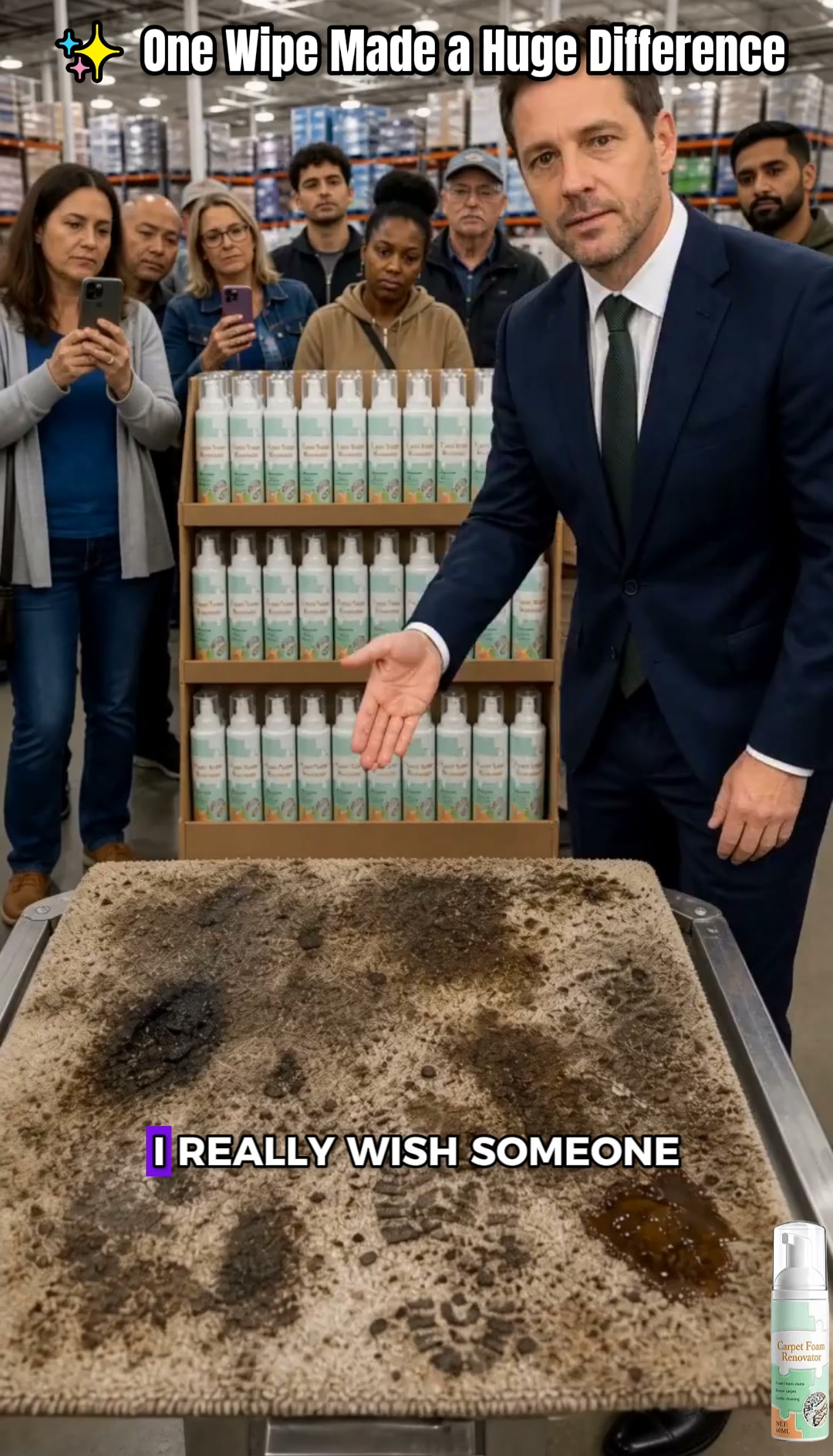 Fleck reinigen. Nicht den ganzen Teppich. (In Sekunden!)