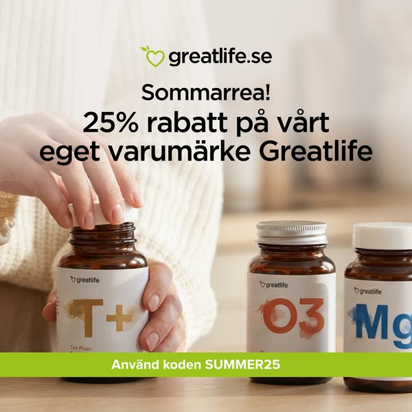 25 % rabatt på produkter från varumärket Greatlife