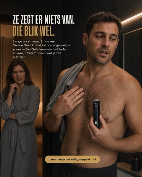 Ze zegt er niets van. Die blik wel.