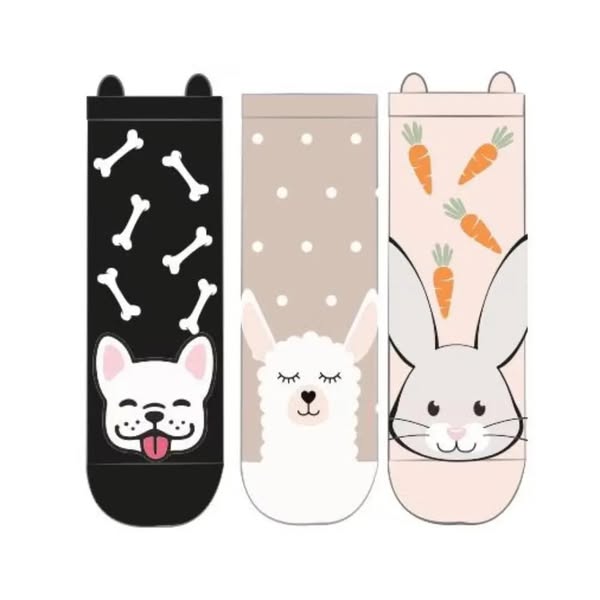 Barnstrumpa i bomull 3-pack