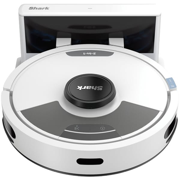 Shark Matrix Plus RV2620WDUKWH 2-in-1 Robot Vacuum Cleaner and Mop - Size: 14.5 x 34.5 x 42cm - White and Silver - Wilko
