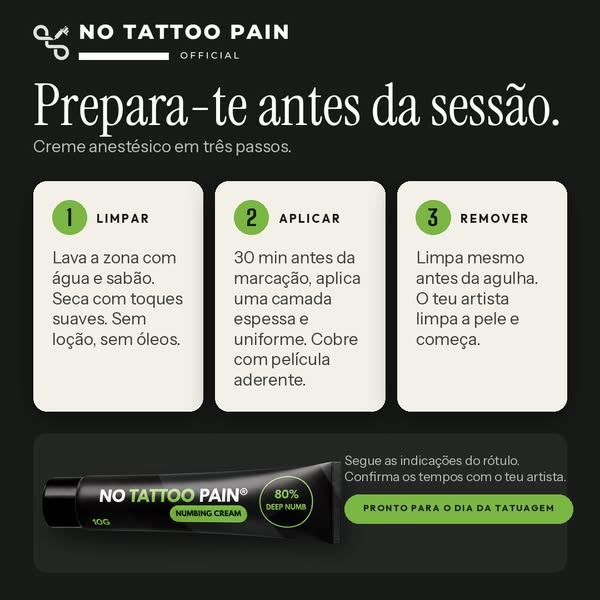 Menos dor na tatuagem