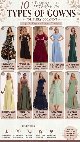 Trouvez la robe idéale pour vos grandes soirées
