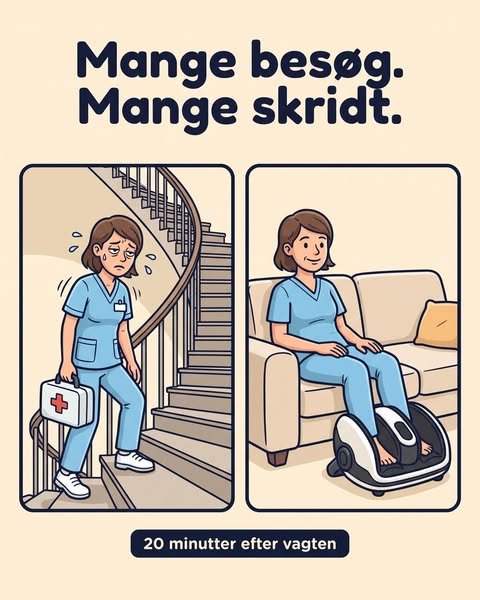 Mange besøg. Mange skridt.