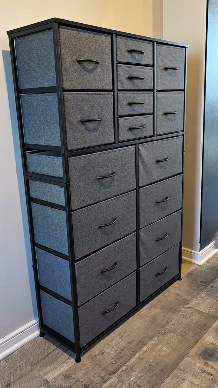 Sixteen Drawers in a Slim Vertical Design