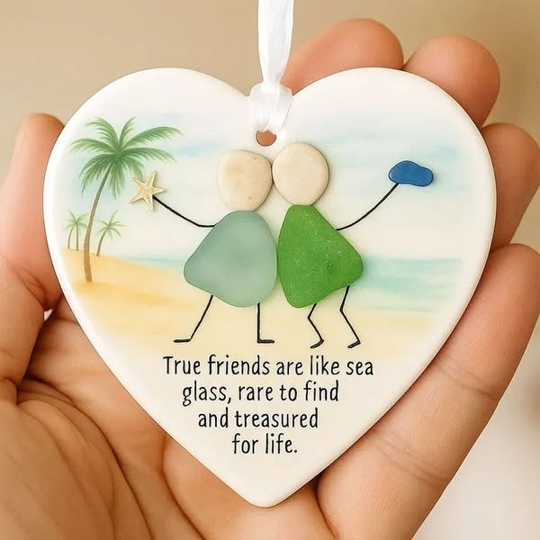True Friendship Sea Glass Ornament - Buy 1