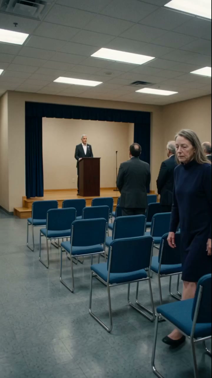 He told her to stay seated. She'd given him a kidney.