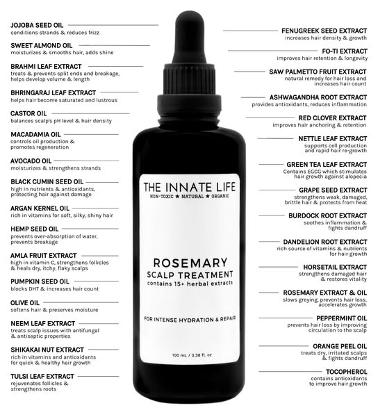 We’re obsessed with herbs and oils, including as many as we possibly can in each of our formulations. We want to harness all that nature has
