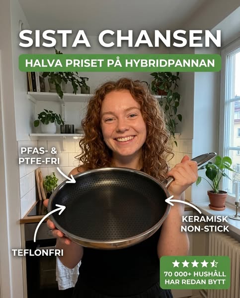 100% Fri från Teflon & PFAS