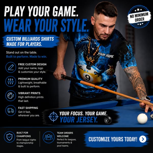 Custom Billiards Shirts Made for Players