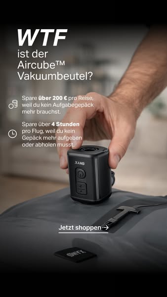 Nehmen Sie 3× mehr in denselben Koffer mit