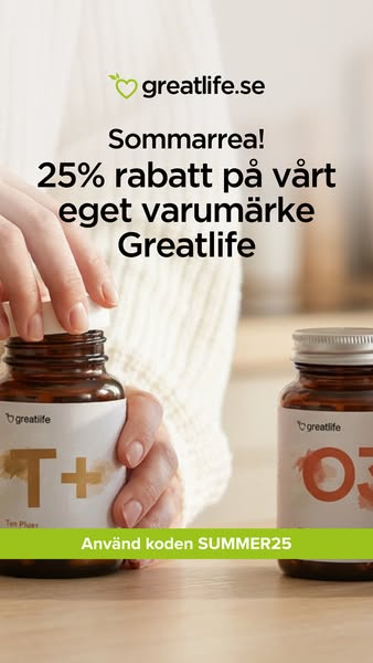 25 % rabatt på produkter från varumärket Greatlife