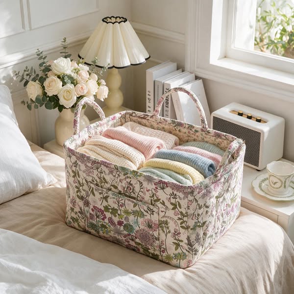 Boho Fabric Storage Basket