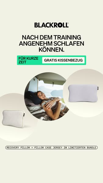 Ins Bett kuscheln und einfach abschalten können - so kann sich das Bundle aus RECOVERY PILLOW und PILLOW CASE PREMIUM COMFORT anfühlen.