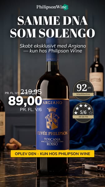 Skabt eksklusivt med Argiano – kun til Philipson