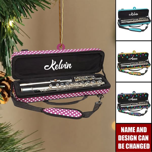 Personalized Flute Ornaments, Flute Musical Instruments Christmas Ornament