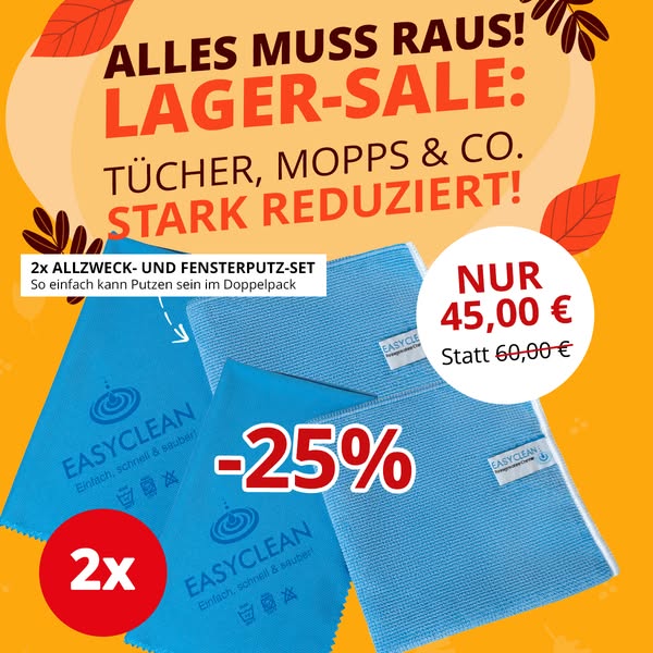 Nicht verpassen: Der EASYCLEAN Lager-Sale!