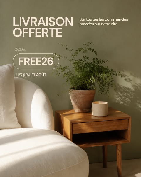 Livraison gratuite.