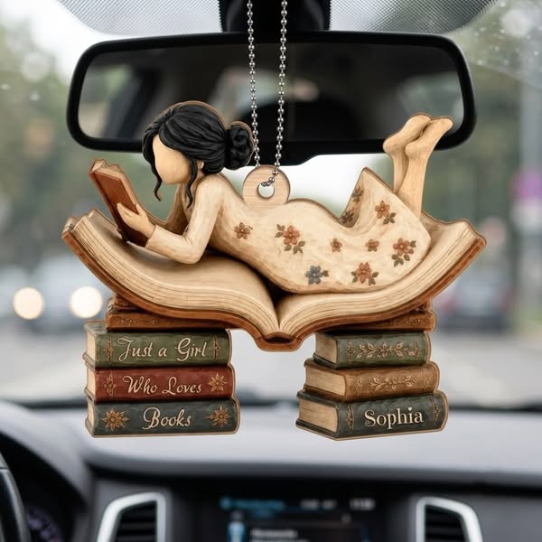 A gift for the girl who loves books Personalise Your Ornament