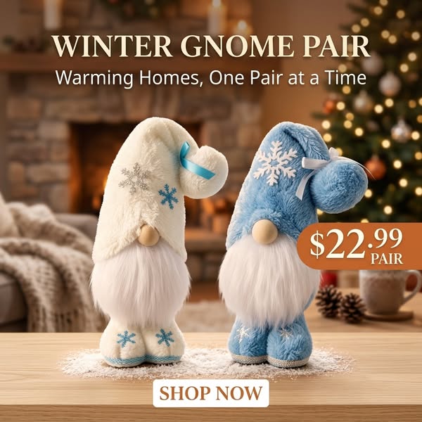 Bring Cozy Winter Magic to Your Home—Get the Gnome Pair Today!
