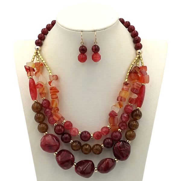 Fashion U Shape White Resin Necklace for Women, Perfect for Wedding Occasions$3.29