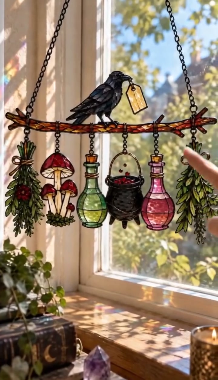 Raven Witch Suncatcher